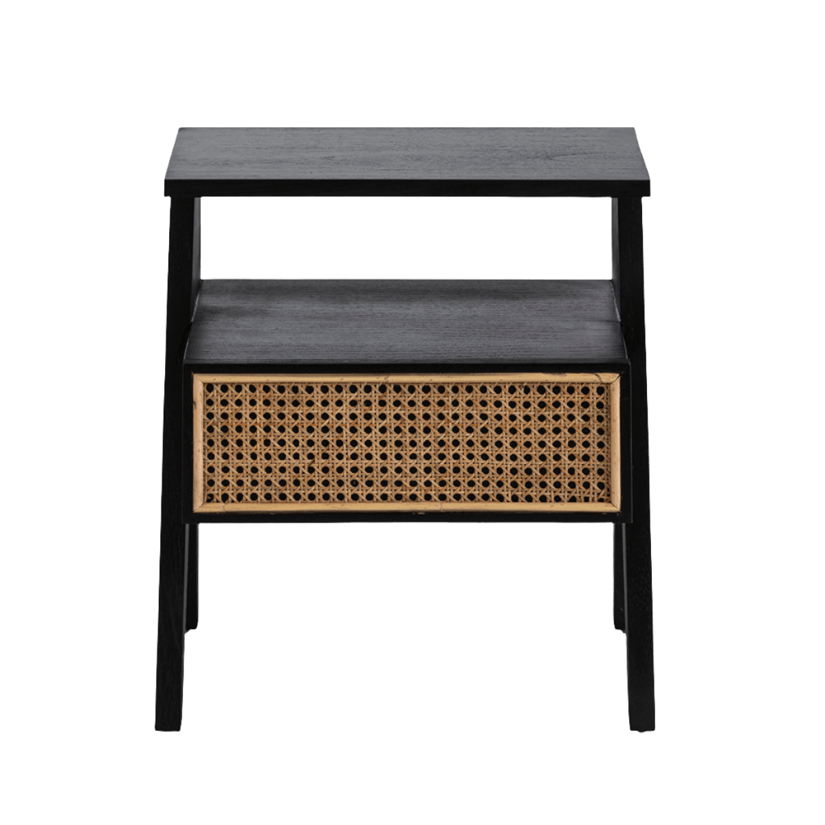 Madera Cedro Black/White Bedside Table - Ideal Furniture ES