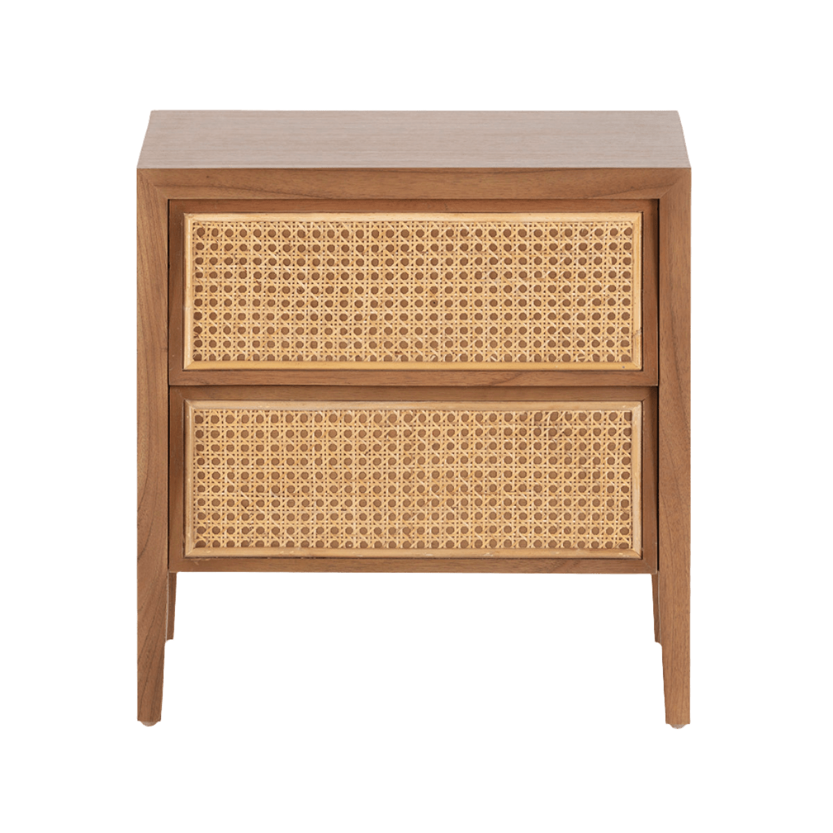 Madera Cedro Ratan 2 Bedside Table - Ideal Furniture ES