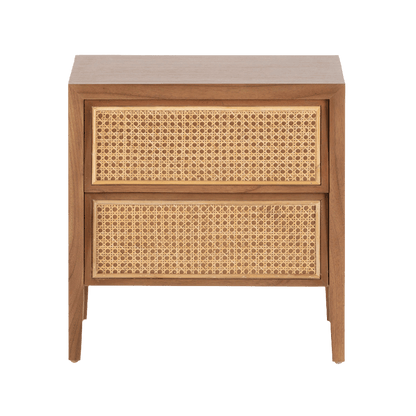Madera Cedro Ratan 2 Bedside Table - Ideal Furniture ES