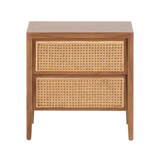 Madera Cedro Ratan 2 Bedside Table - Ideal Furniture ES