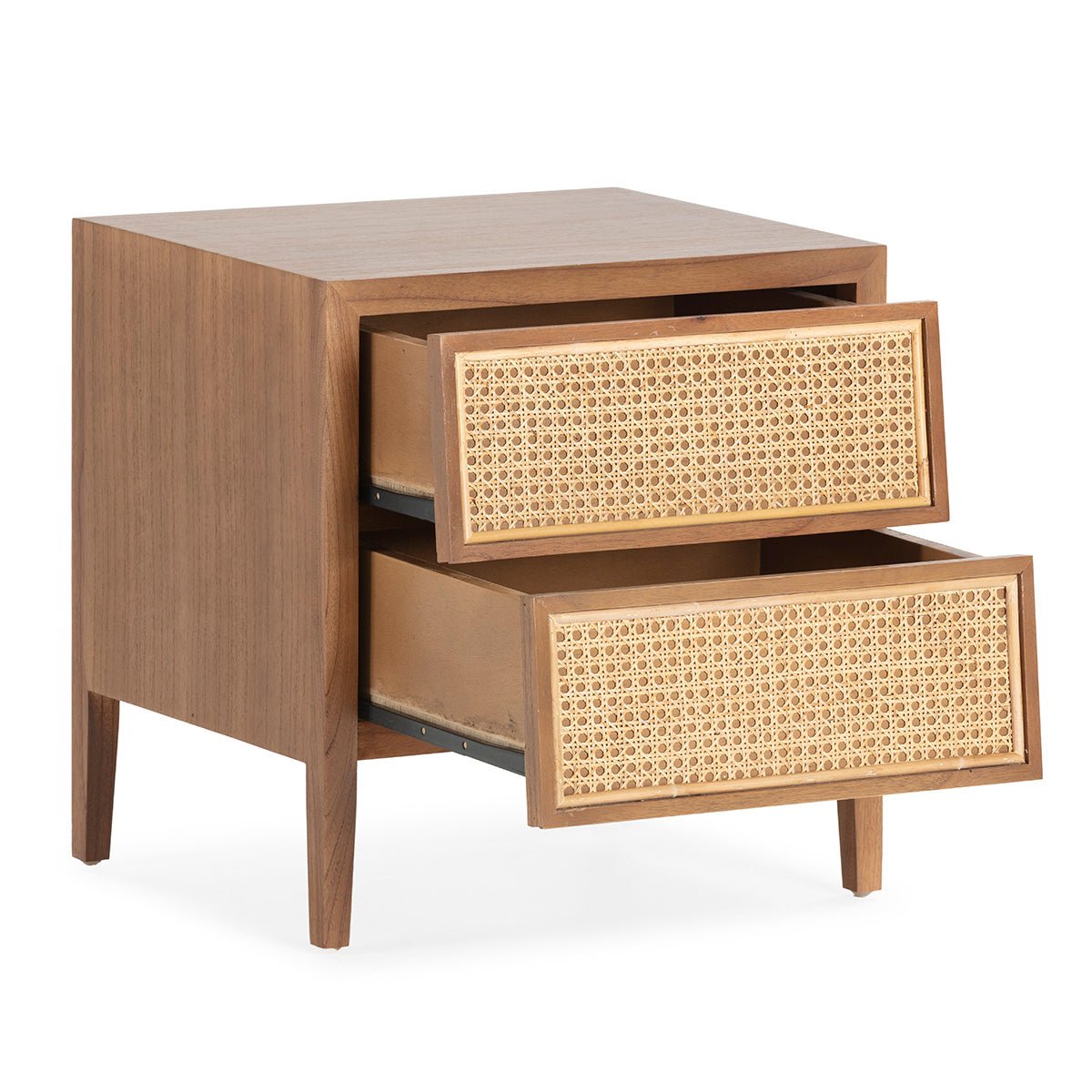 Madera Cedro Ratan 2 Bedside Table - Ideal Furniture ES