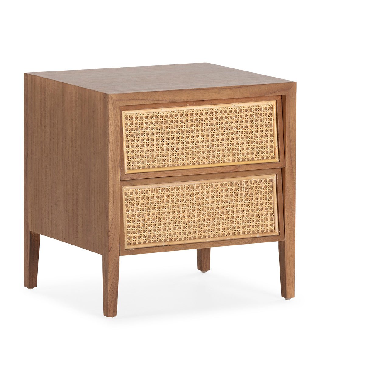 Madera Cedro Ratan 2 Bedside Table - Ideal Furniture ES