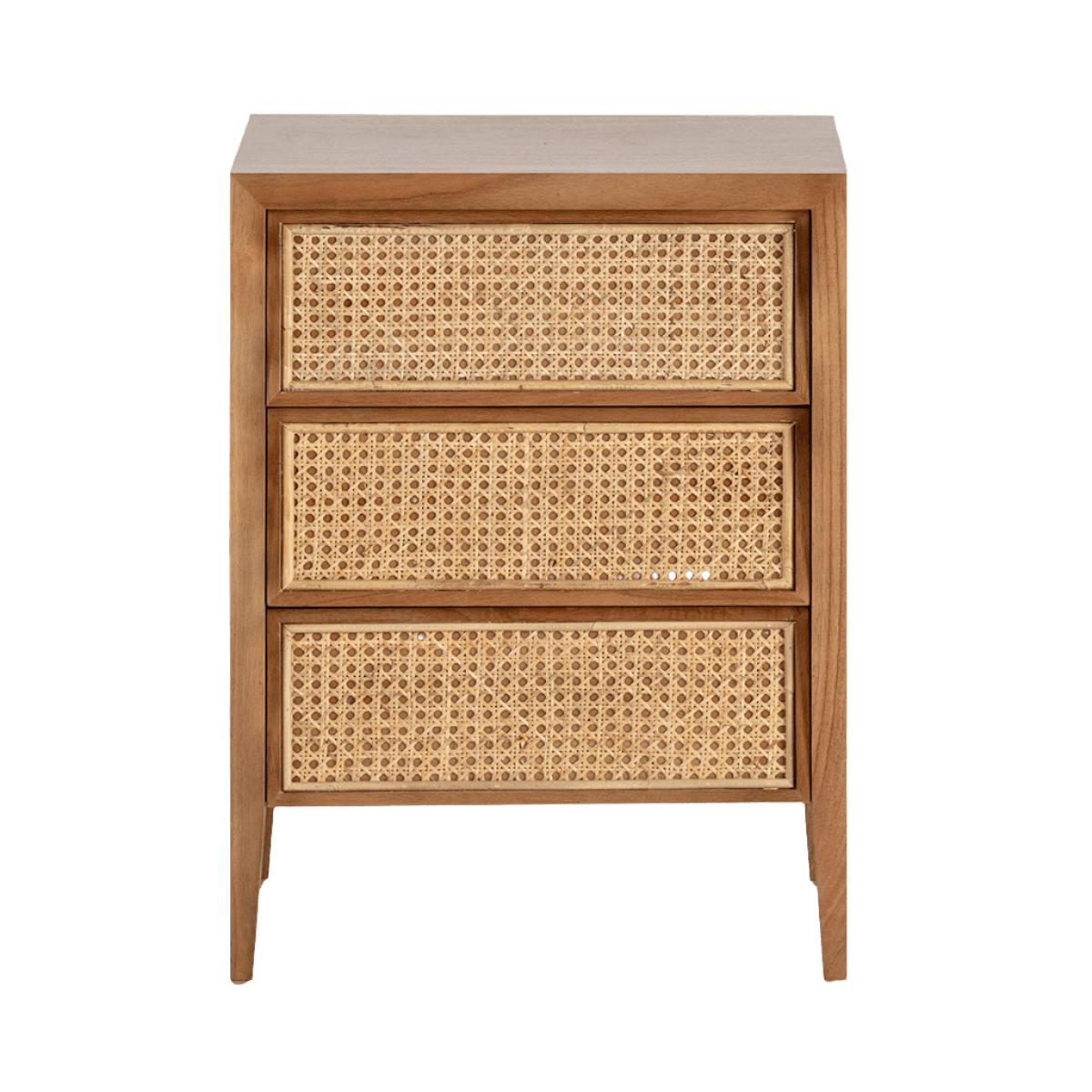 Madera Cedro Ratan Bedside Table - Ideal Furniture ES