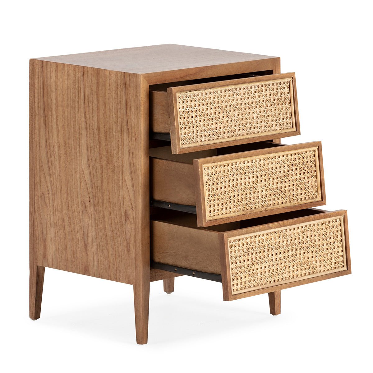 Madera Cedro Ratan Bedside Table - Ideal Furniture ES