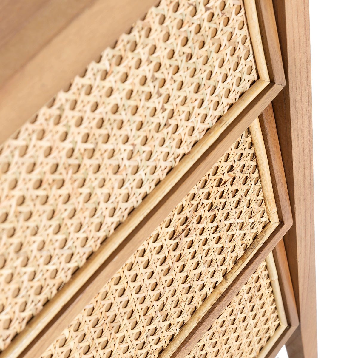 Madera Cedro Ratan Bedside Table - Ideal Furniture ES