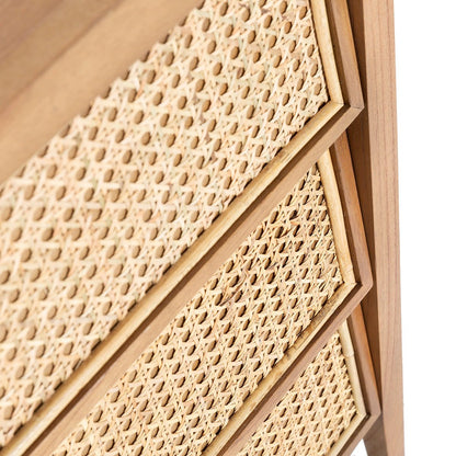 Madera Cedro Ratan Bedside Table - Ideal Furniture ES