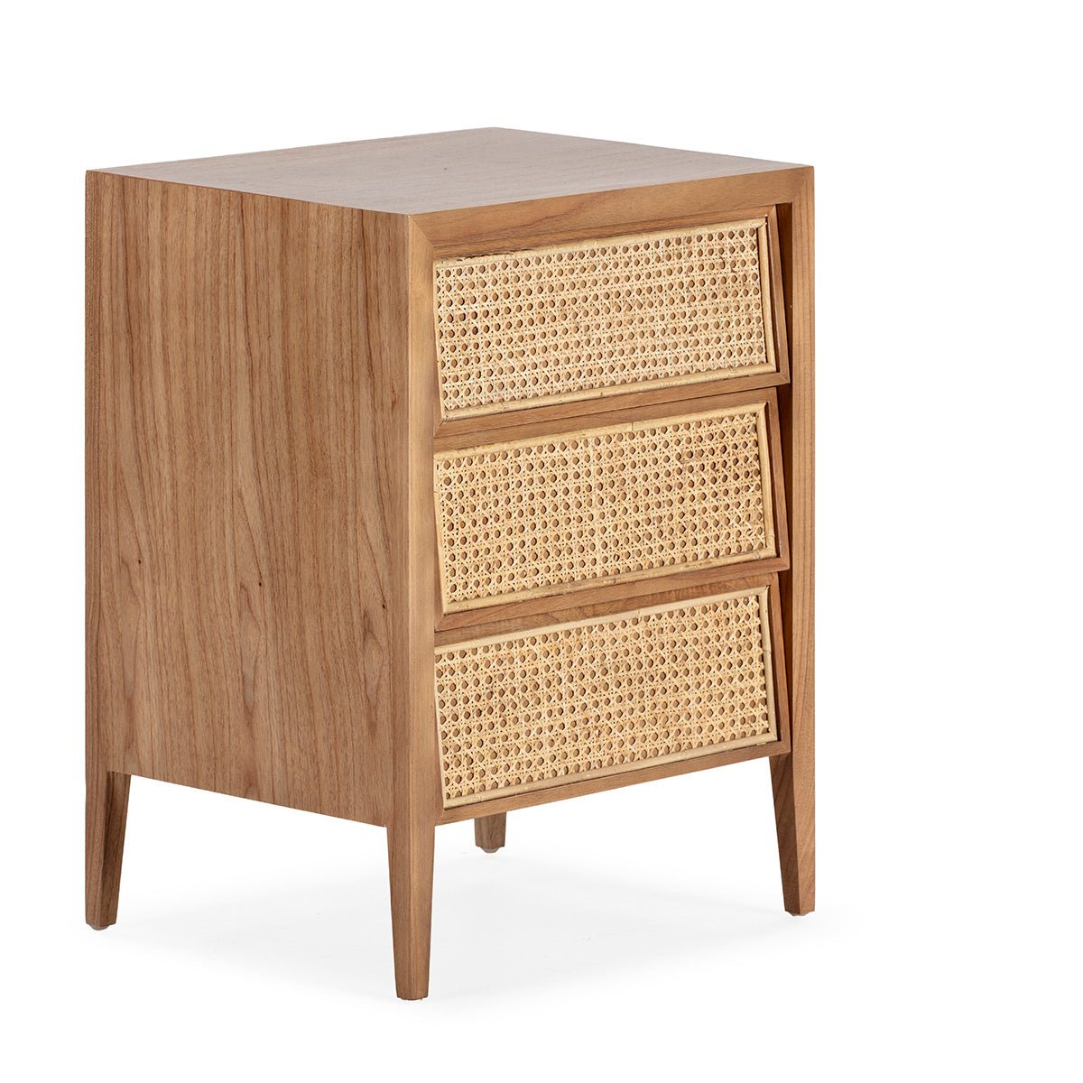 Madera Cedro Ratan Bedside Table - Ideal Furniture ES