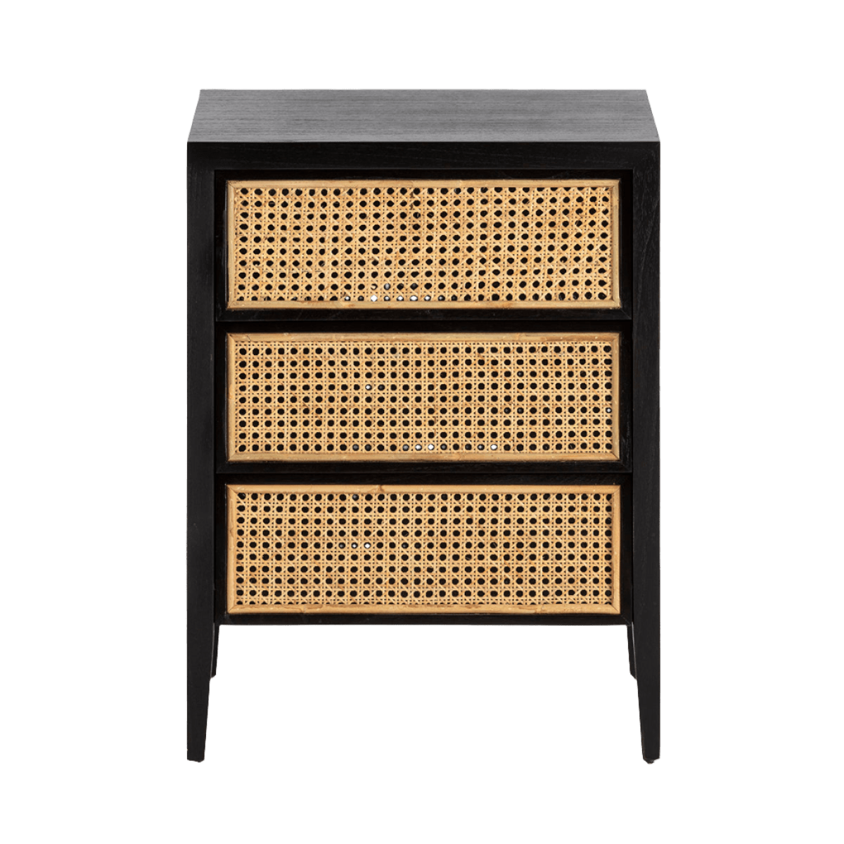 Madera Cedro Black Bedside Table - Ideal Furniture ES