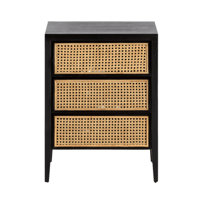Madera Cedro Black Bedside Table - Ideal Furniture ES