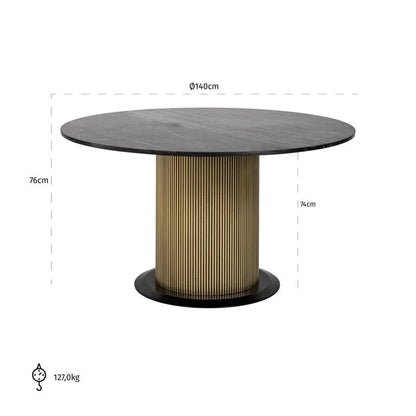 Ironville Circular Dining Table - Ideal Furniture ES
