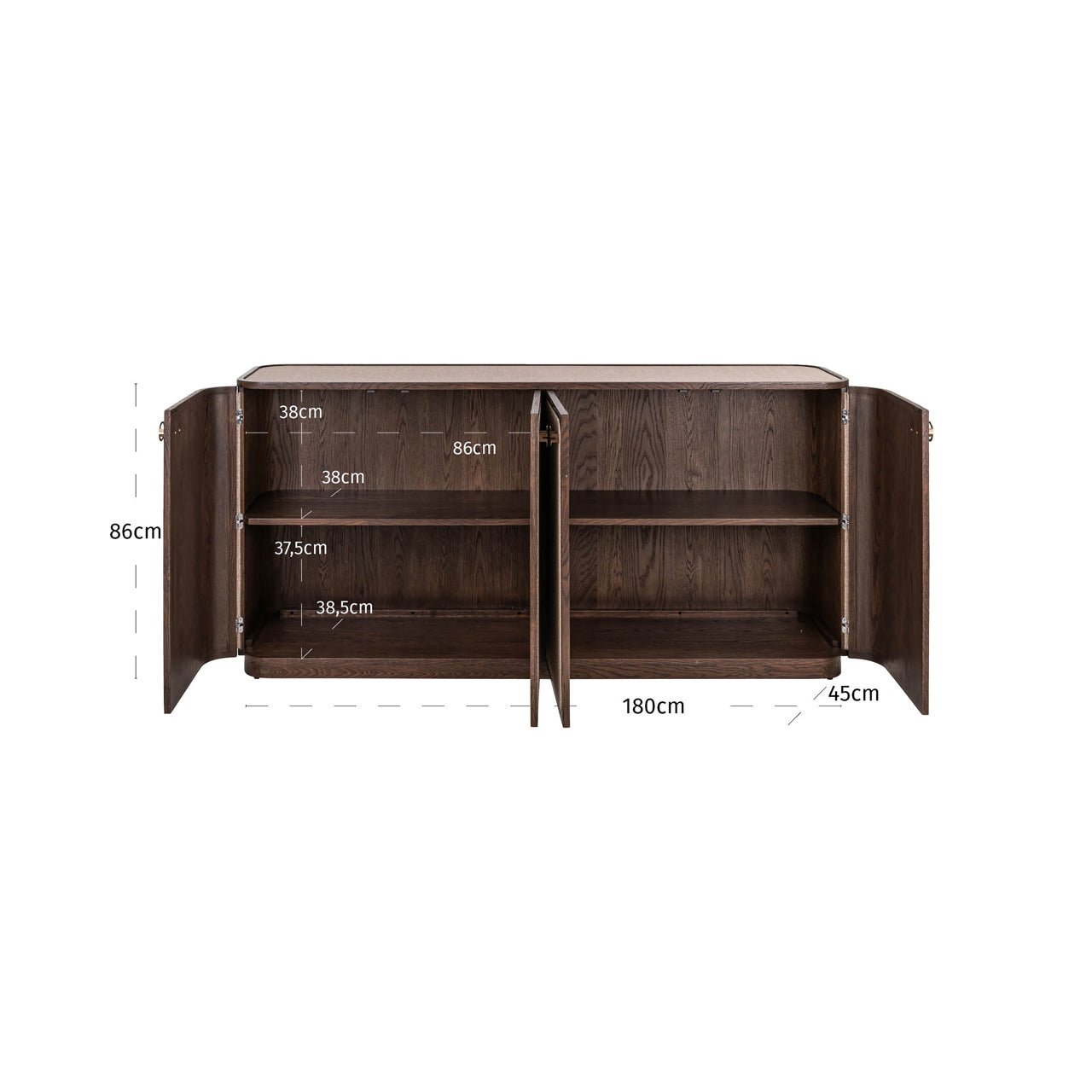 Willox Brown Sideboard - Ideal Furniture ES