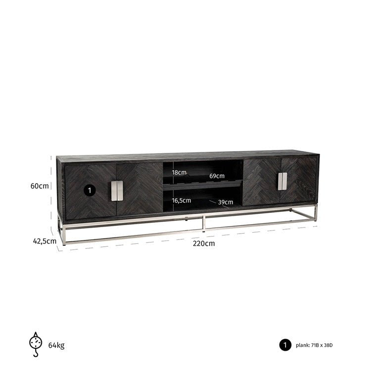 Blackbone TV Unit - Ideal Furniture ES