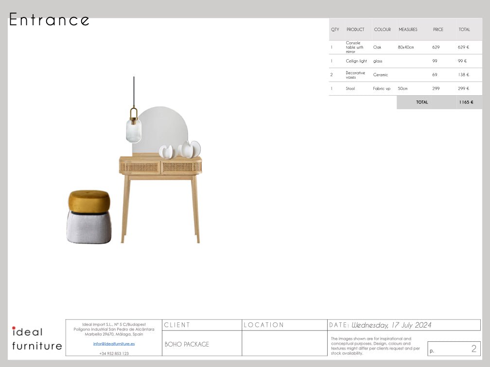Boho Package - Ideal Furniture ES