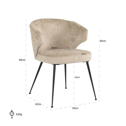 Xandra Dining Chair - Ideal Furniture ES