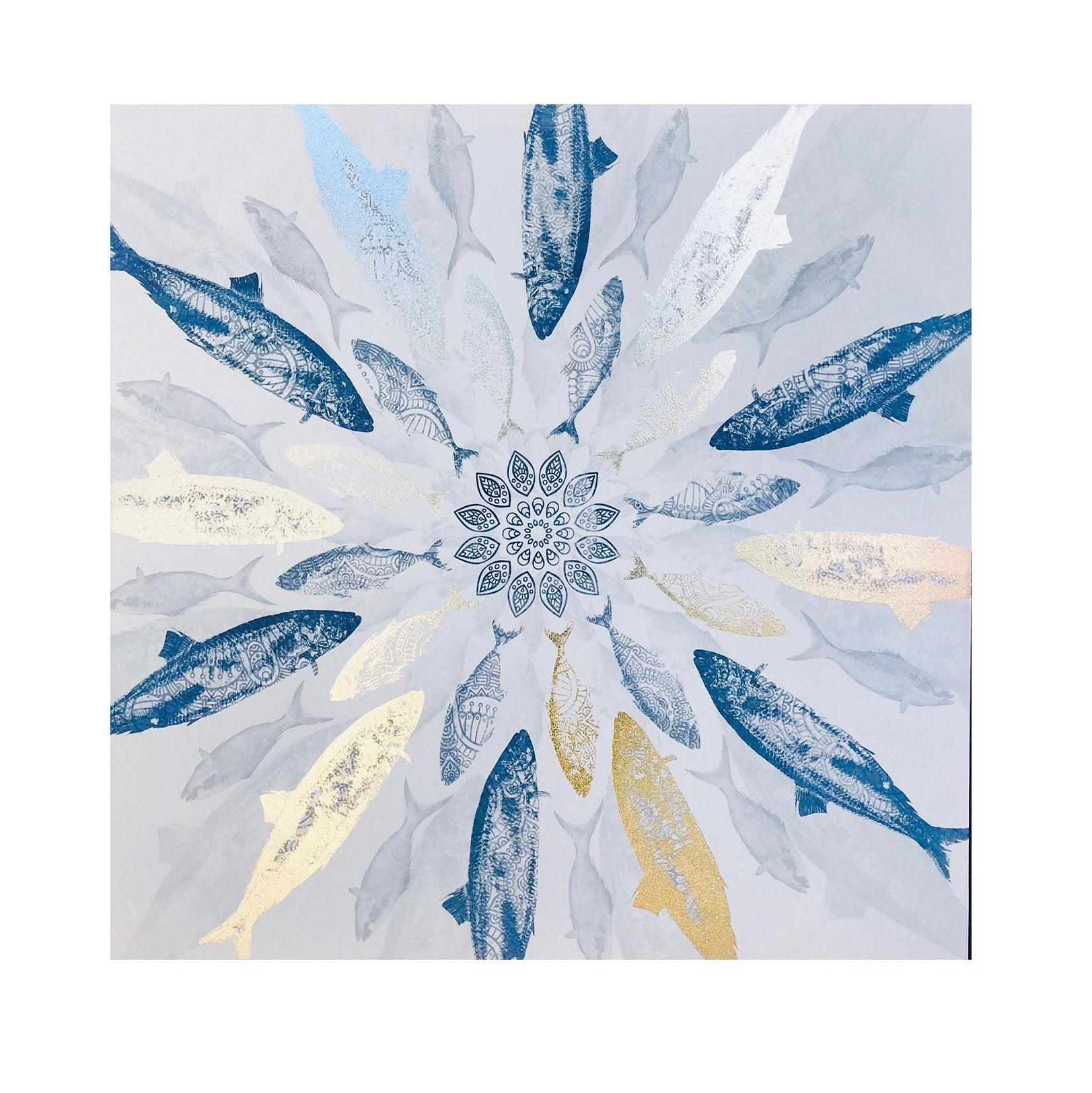 White Fish Clock painting - Ideal Furniture ES