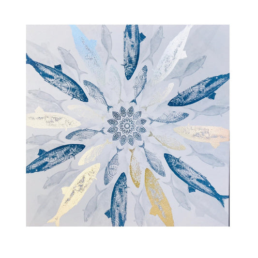 White Fish Clock painting - Ideal Furniture ES