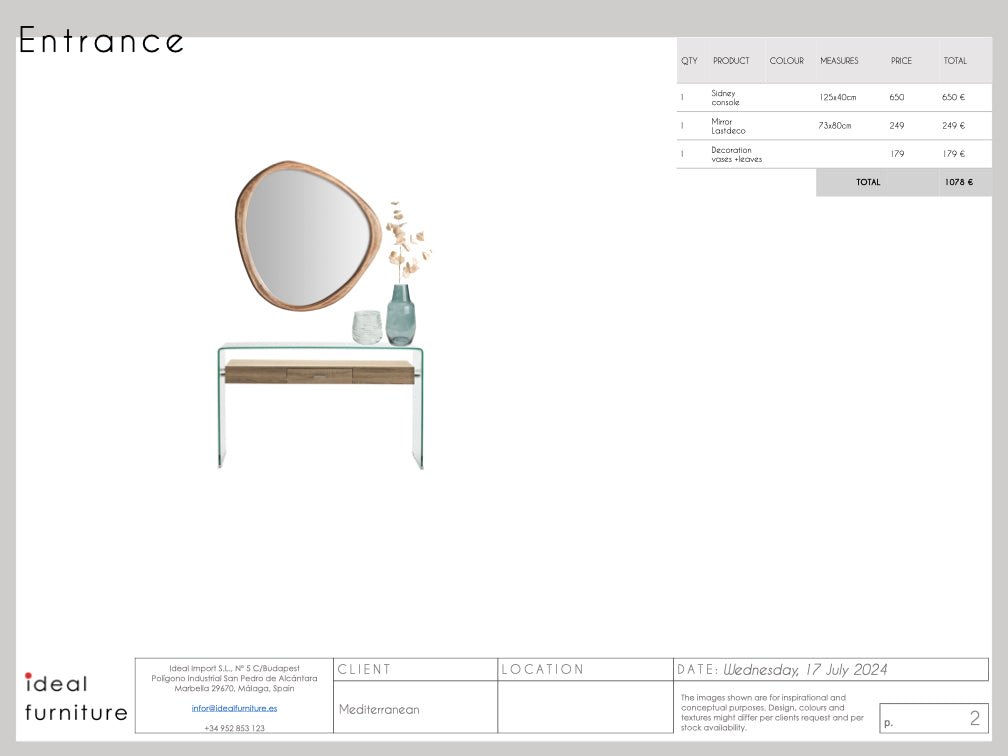 Mediterranean Package - Ideal Furniture ES
