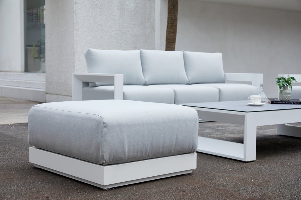 White Onix Puff - Ideal Furniture ES