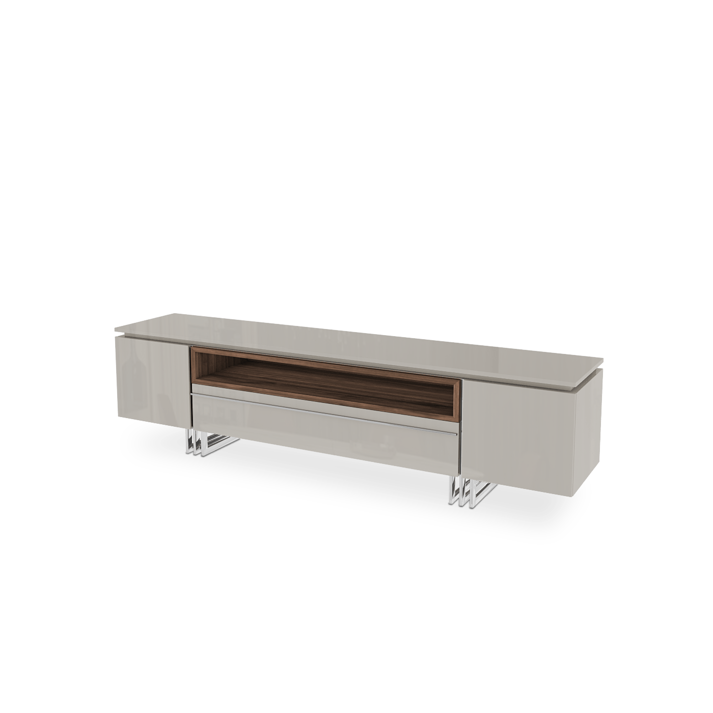 Evany Stainless Steel TV Unit - Ideal Furniture ES