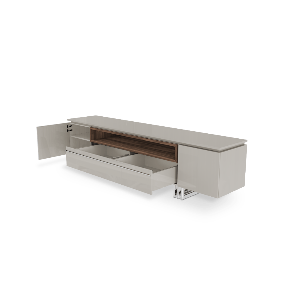 Evany Stainless Steel TV Unit - Ideal Furniture ES