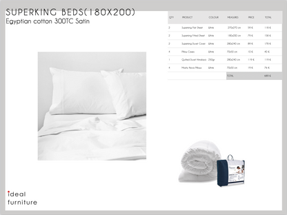 Luxury Superking Bed Textiles Package