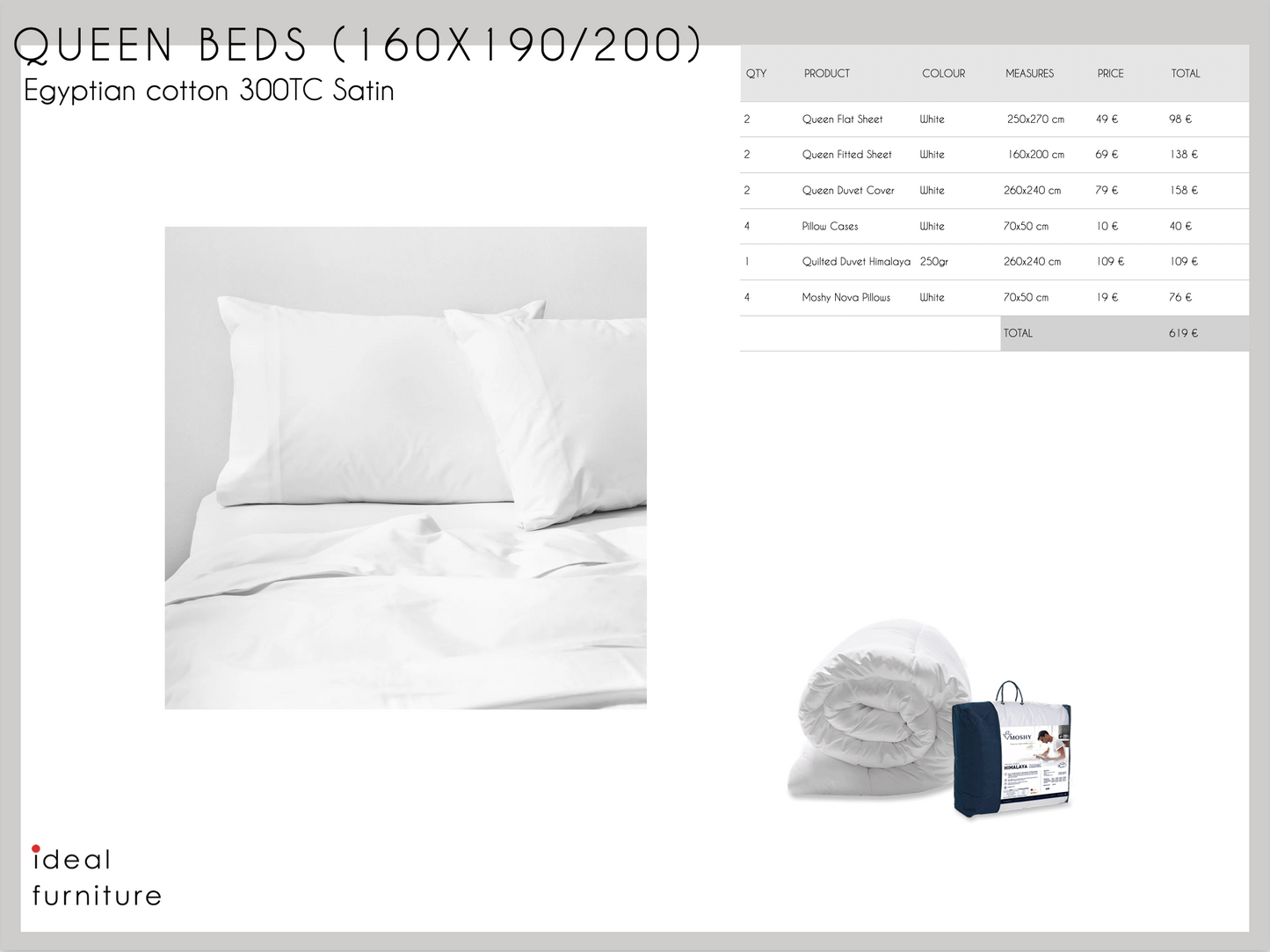 Luxury Queen Bed Textiles Package