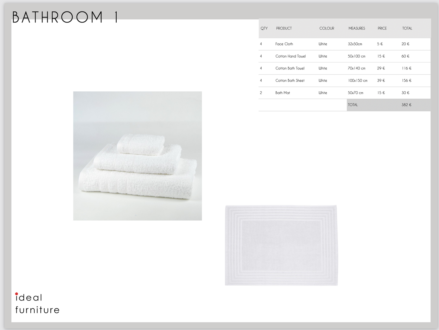 Luxury Bath Textiles Package