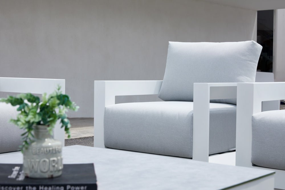 White Onix Living Chair - Ideal Furniture ES