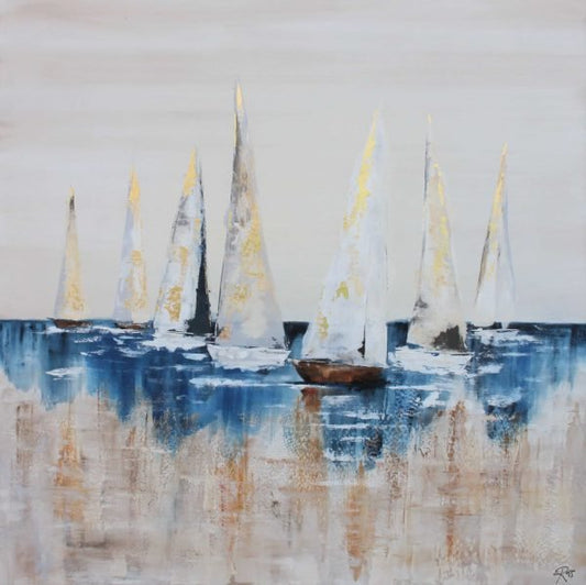 Oil paining Veleros - Ideal Furniture ES