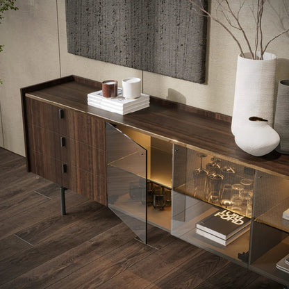Collin Glass Sideboard - Ideal Furniture ES