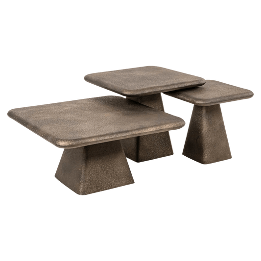 Marlie gold Coffee table (set of 3) - Ideal Furniture ES