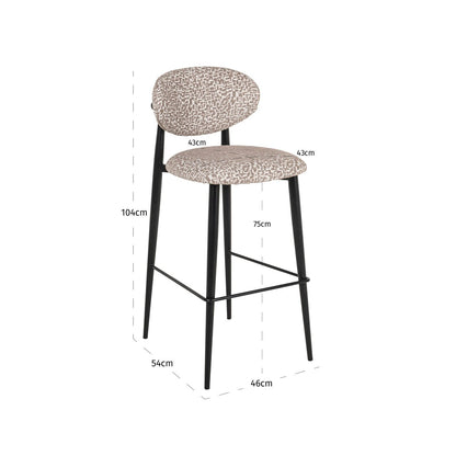Dantes Natural Bar Stool - Ideal Furniture ES