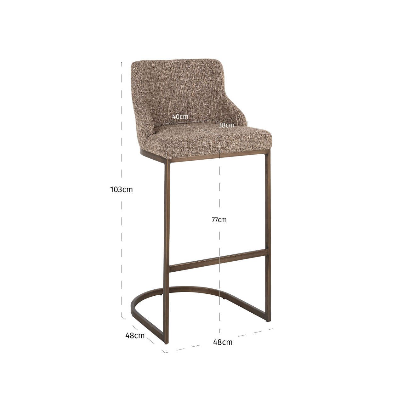 Bolton Bar Stool SET OF 2 - Ideal Furniture ES